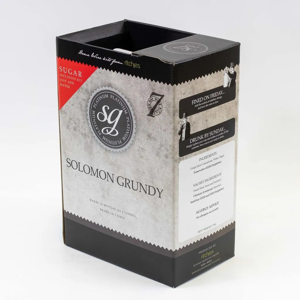 Solomon Grundy Platinum Range Wine Making Kit